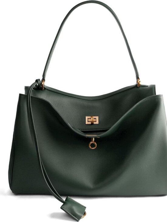 Handbags - Women's Leather-Green Soft Cowhide Shoulder Satchel Purse Stylish Hand bags